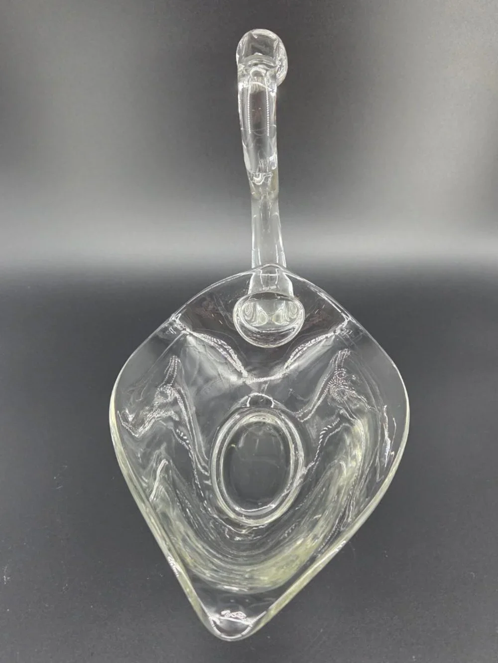 Vintage Duncan Miller Glass Swan Bowl 12